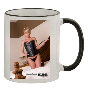 Sara Jean Underwood 11oz Colored Rim & Handle Mug