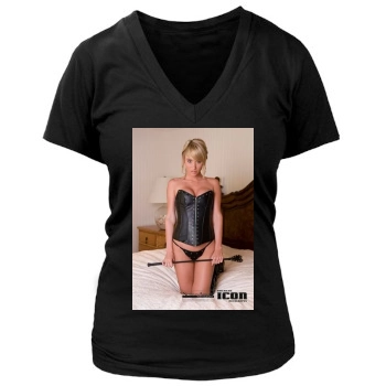 Sara Jean Underwood Women's Deep V-Neck TShirt