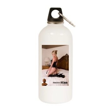 Sara Jean Underwood White Water Bottle With Carabiner