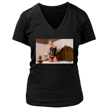 Sara Jean Underwood Women's Deep V-Neck TShirt