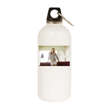 Sara Jean Underwood White Water Bottle With Carabiner