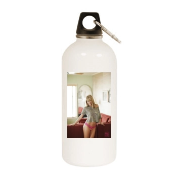 Sara Jean Underwood White Water Bottle With Carabiner