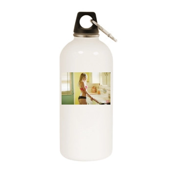 Sara Jean Underwood White Water Bottle With Carabiner