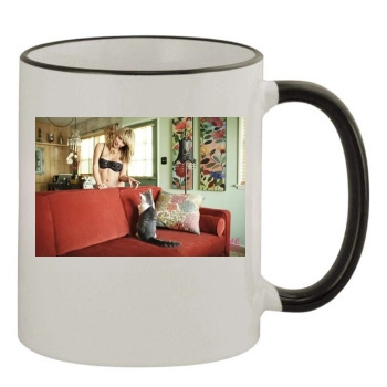 Sara Jean Underwood 11oz Colored Rim & Handle Mug