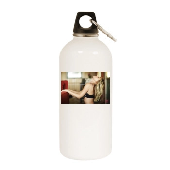 Sara Jean Underwood White Water Bottle With Carabiner