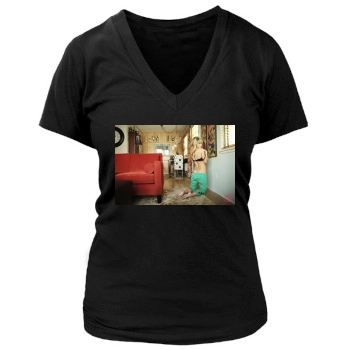 Sara Jean Underwood Women's Deep V-Neck TShirt