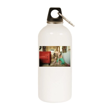 Sara Jean Underwood White Water Bottle With Carabiner