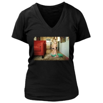 Sara Jean Underwood Women's Deep V-Neck TShirt