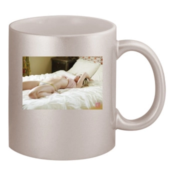 Sara Jean Underwood 11oz Metallic Silver Mug