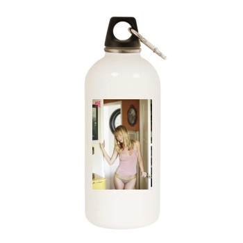 Sara Jean Underwood White Water Bottle With Carabiner