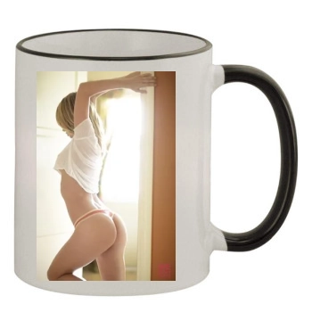 Sara Jean Underwood 11oz Colored Rim & Handle Mug