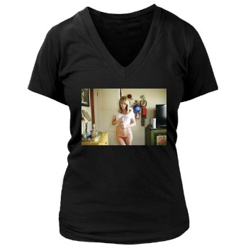 Sara Jean Underwood Women's Deep V-Neck TShirt