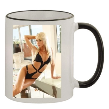 Sara Jean Underwood 11oz Colored Rim & Handle Mug