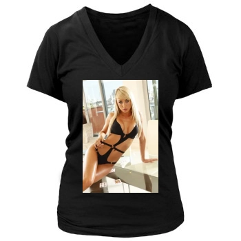 Sara Jean Underwood Women's Deep V-Neck TShirt