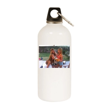 Sara Jean Underwood White Water Bottle With Carabiner