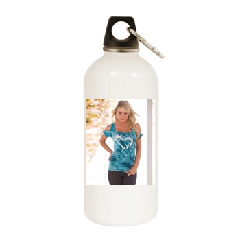 Sara Jean Underwood White Water Bottle With Carabiner