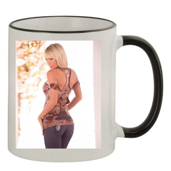 Sara Jean Underwood 11oz Colored Rim & Handle Mug