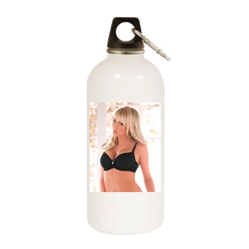 Sara Jean Underwood White Water Bottle With Carabiner