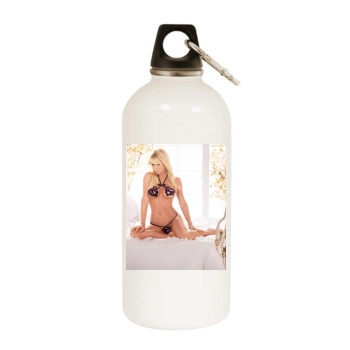 Sara Jean Underwood White Water Bottle With Carabiner