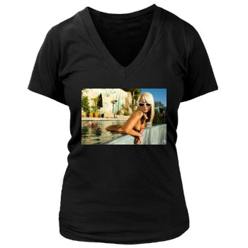 Sara Jean Underwood Women's Deep V-Neck TShirt