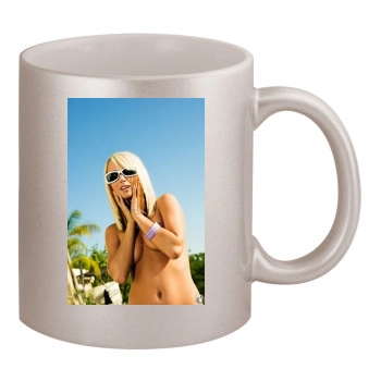 Sara Jean Underwood 11oz Metallic Silver Mug