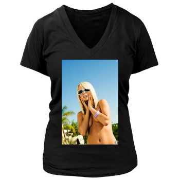 Sara Jean Underwood Women's Deep V-Neck TShirt