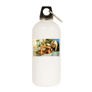 Sara Jean Underwood White Water Bottle With Carabiner