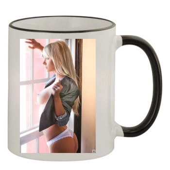 Sara Jean Underwood 11oz Colored Rim & Handle Mug