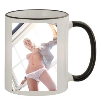 Sara Jean Underwood 11oz Colored Rim & Handle Mug