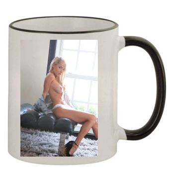 Sara Jean Underwood 11oz Colored Rim & Handle Mug