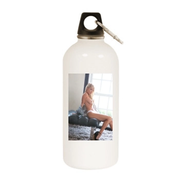 Sara Jean Underwood White Water Bottle With Carabiner