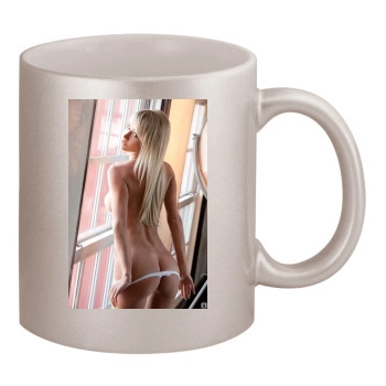 Sara Jean Underwood 11oz Metallic Silver Mug