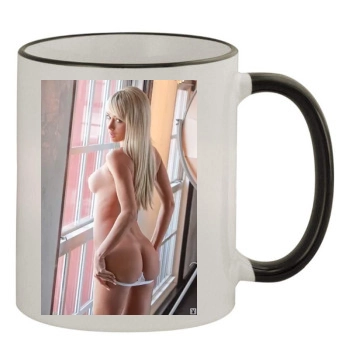 Sara Jean Underwood 11oz Colored Rim & Handle Mug