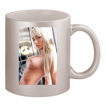 Sara Jean Underwood 11oz Metallic Silver Mug