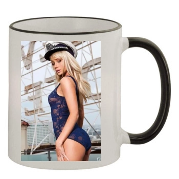 Sara Jean Underwood 11oz Colored Rim & Handle Mug