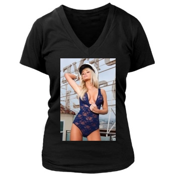 Sara Jean Underwood Women's Deep V-Neck TShirt