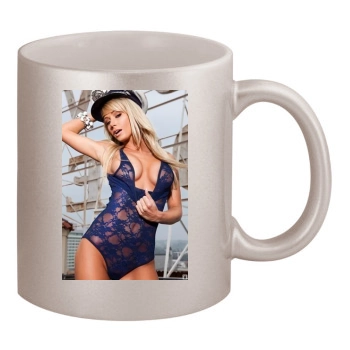 Sara Jean Underwood 11oz Metallic Silver Mug