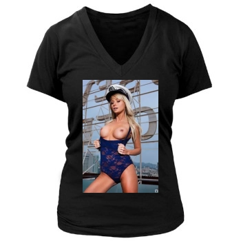 Sara Jean Underwood Women's Deep V-Neck TShirt