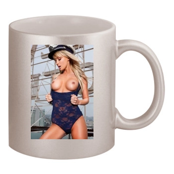 Sara Jean Underwood 11oz Metallic Silver Mug