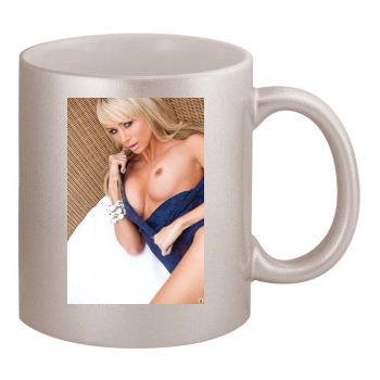 Sara Jean Underwood 11oz Metallic Silver Mug