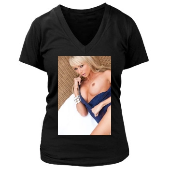 Sara Jean Underwood Women's Deep V-Neck TShirt