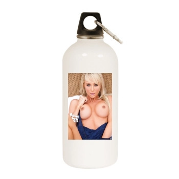 Sara Jean Underwood White Water Bottle With Carabiner