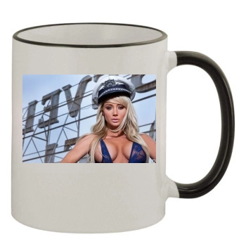 Sara Jean Underwood 11oz Colored Rim & Handle Mug