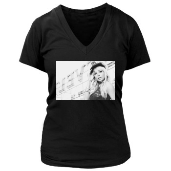 Sara Jean Underwood Women's Deep V-Neck TShirt