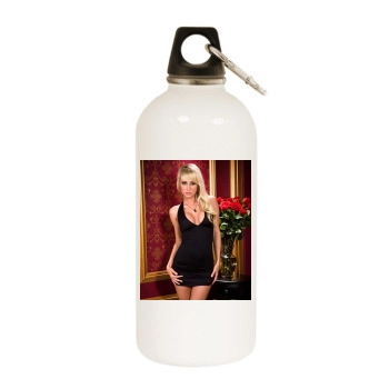 Sara Jean Underwood White Water Bottle With Carabiner