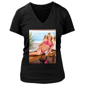 Sara Jean Underwood Women's Deep V-Neck TShirt