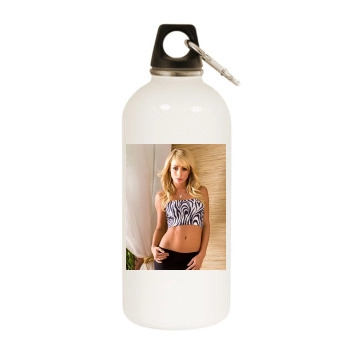 Sara Jean Underwood White Water Bottle With Carabiner