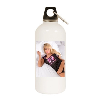 Sara Jean Underwood White Water Bottle With Carabiner