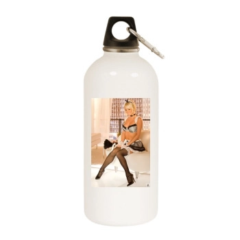 Sara Jean Underwood White Water Bottle With Carabiner