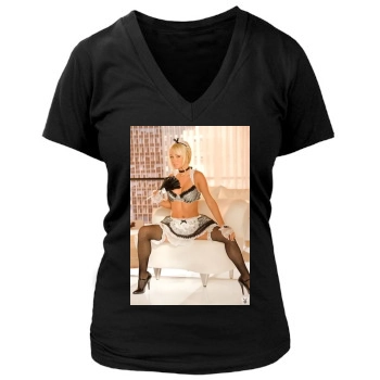 Sara Jean Underwood Women's Deep V-Neck TShirt